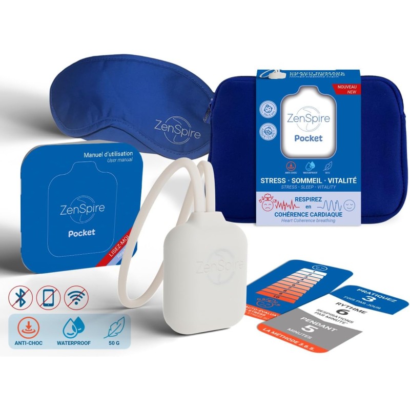 Zenspire Pocket dispositif portable de cohérence cardiaque pour le bien-être